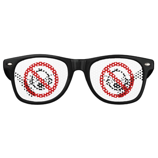 NO Cry Babies ⚠ Thai Airport Sign ⚠ Retro Sunglasses (Front)