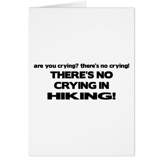 No Crying - Hiking Cards (Front)