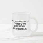 No Crying in Engineering Frosted Glass Coffee Mug