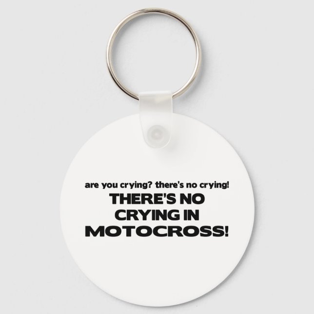 No Crying - Motocross Keychain (Front)