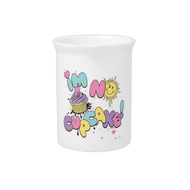 No Cupcake Pitcher (Front)