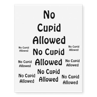 No Cupid Allowed Tattoo Sheet