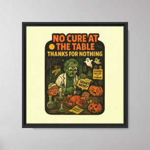 No Cure at the Table – Thanks for Nothing Canvas Print