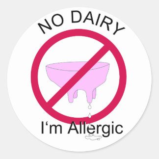 Dairy Allergy Stickers | Zazzle