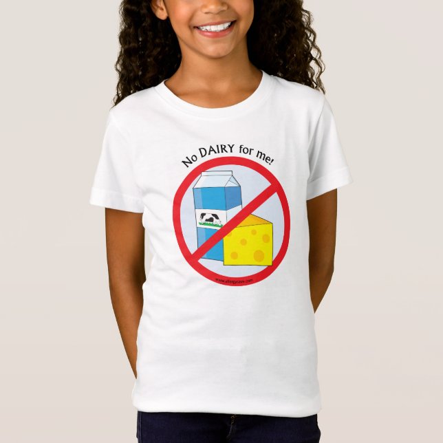 "No Dairy for me" Allergy Awareness TShirt (Front)