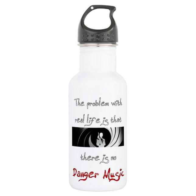 No Danger Music? Water Bottle (Front)