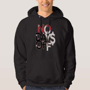 No Days Off Clothes & Gear Red Black & White Gym & Hoodie
