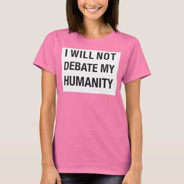 No Debate. (Gray) T-Shirt (Front)