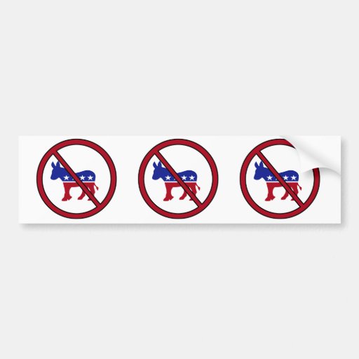 No Democrats Bumper Sticker | Zazzle