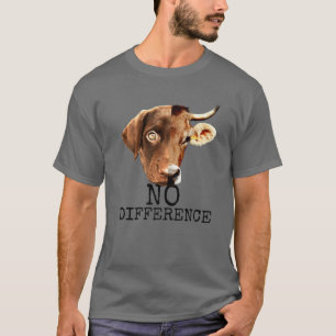 No Difference Pro Vegan Vegetarian Animal Lover Ve T-Shirt