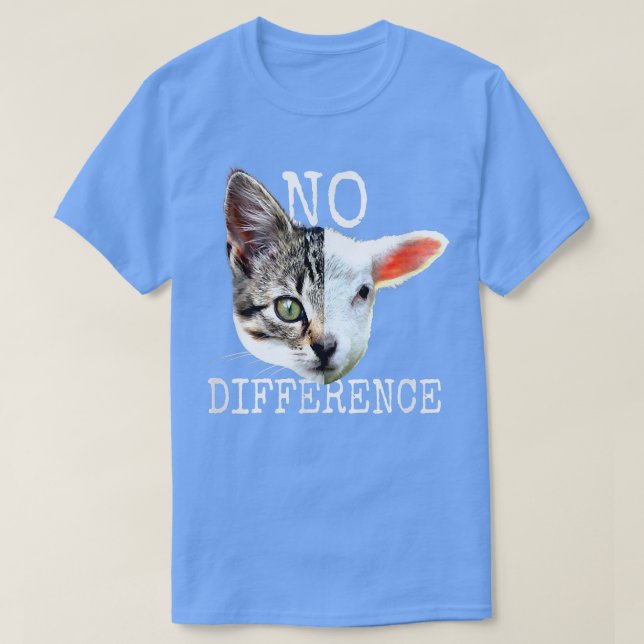 No Differences Vegan Saying Vegetarian Veggie Lamb T-Shirt (Design Front)