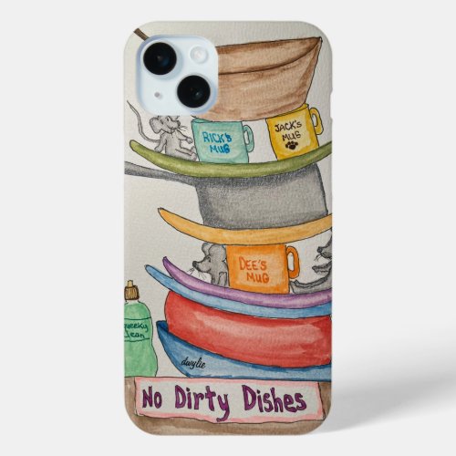 No Dirty Dishes iPhone 15 Plus Case