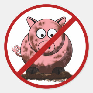 No Dirty Pigs Sticker