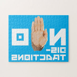 NO Distractions! cool readable through a mirror Jigsaw Puzzle