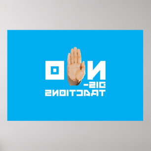 NO Distractions! cool readable through a mirror Poster
