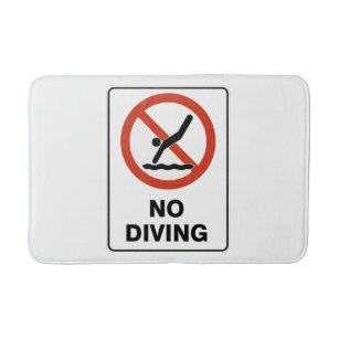 No diving bath mat