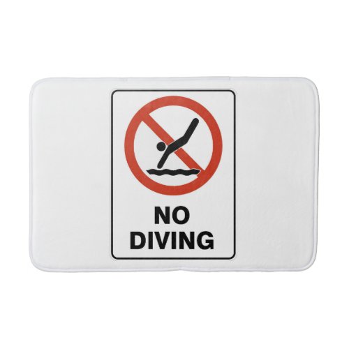 No diving bath mat