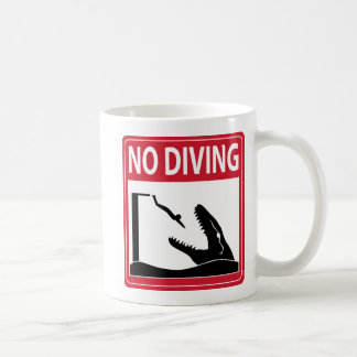 No Diving (Mosasaurus) Coffee Mug