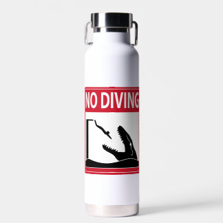 No Diving (Mosasaurus) Water Bottle
