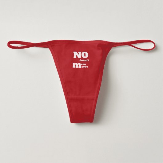 No doesn't Mean Maybe red g-string by DAL Thong (Front)