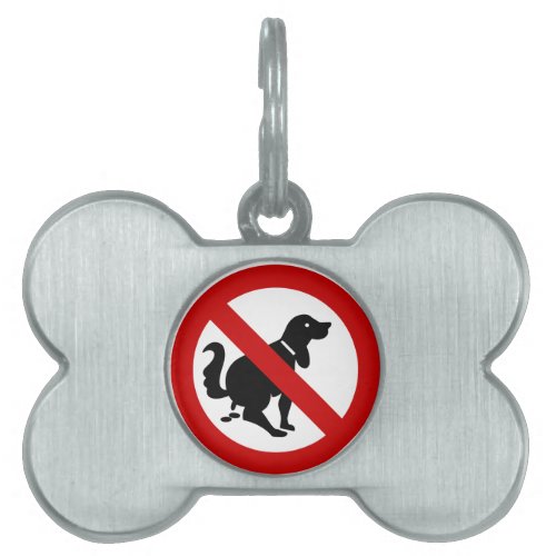 NO Dog Fouling  Thai Sign  Pet Name Tag