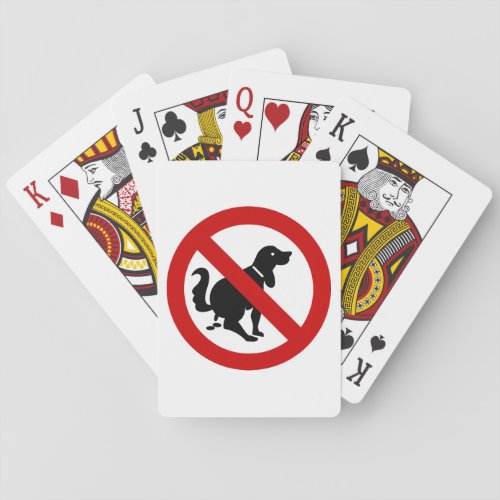 NO Dog Fouling  Thai Sign  Poker Cards