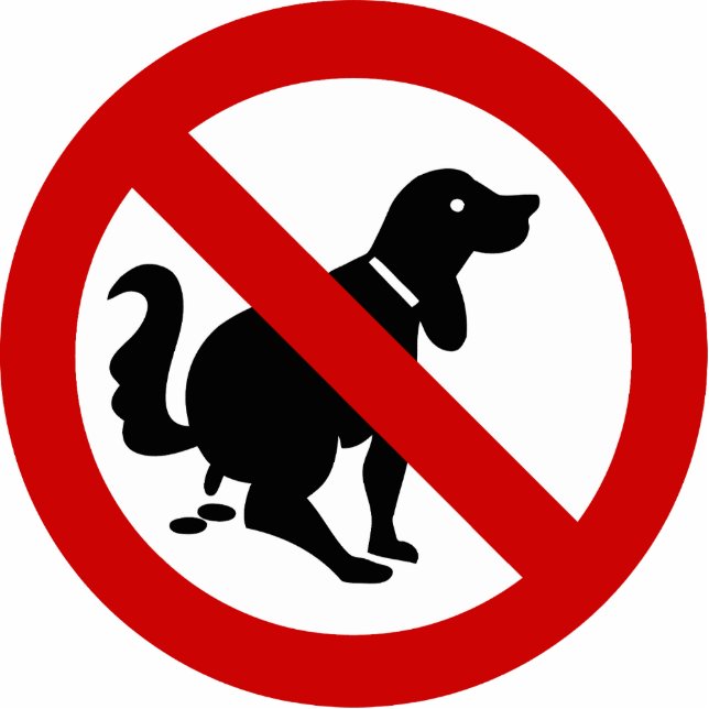 NO Dog Fouling ⚠ Thai Sign ⚠ Statuette (Front)