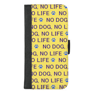 NO DOG, NO LIFE (yellow)  iPhone 8/7 Plus Wallet Case