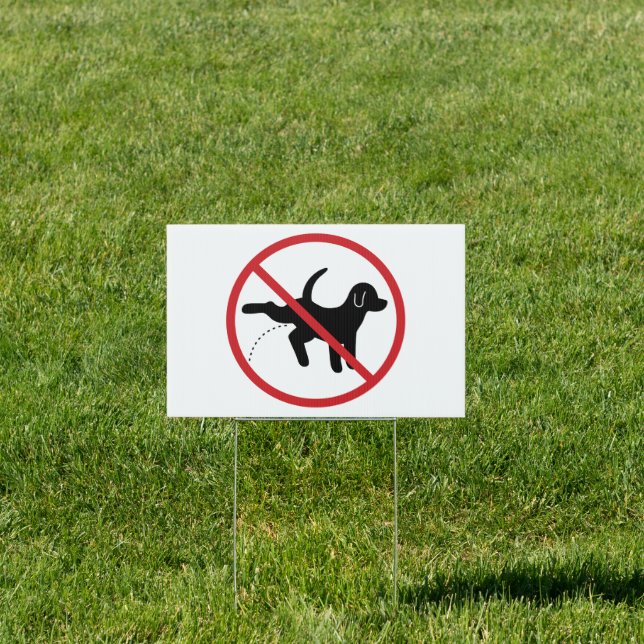 No Dog Peeing Yard Sign (Insitu)
