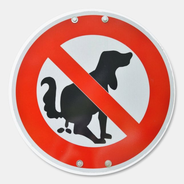No Dog Poop Poo Sign (Front)