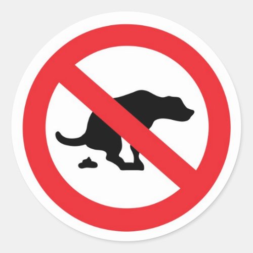 no dog poop stickers