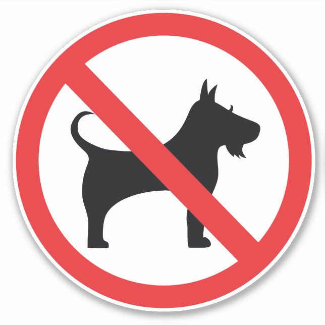No dog sign sticker (Front)
