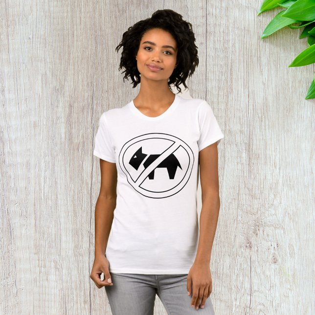 No Dogs Allowed Bold Black and White Symbol T-Shirt (Creator Uploaded)