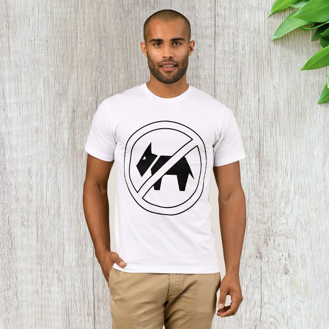 No Dogs Allowed Bold Black and White Symbol T-Shirt (Creator Uploaded)