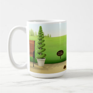 "No Dogs Allowed" Dog Poo in Beautiful Park Large Coffee Mug