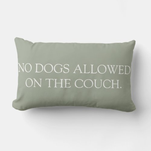 No Dogs Allowed on the Couch lumbar pillow Lumbar Pillow