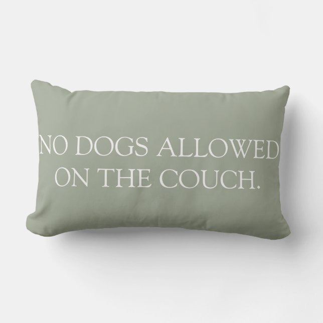 No Dogs Allowed on the Couch lumbar pillow. Pillow (Front)