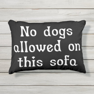 No Dogs Allowed on this Sofa Outdoor Pillow