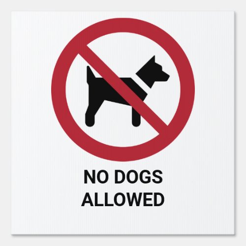 No Dogs Allowed Prohibition Sign