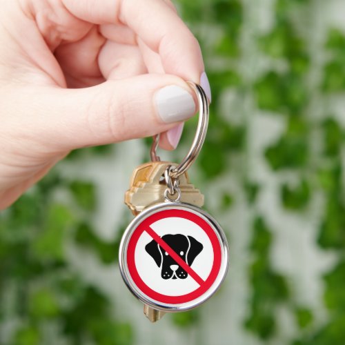 No Dogs Allowed Sign  Premium Keychain
