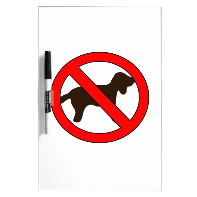 No Dogs Sign Dry Erase Board (Front)