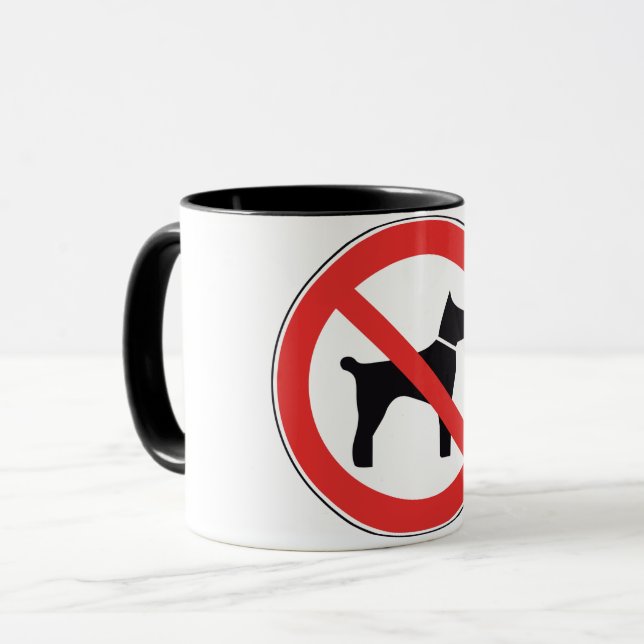 No Dogs Sign Mug (Front Left)