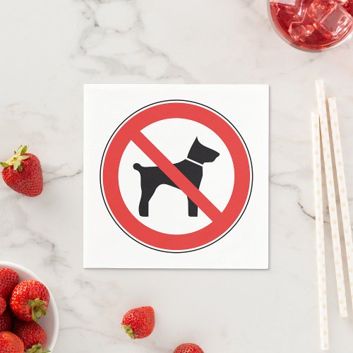 No Dogs Sign Paper Napkins