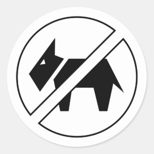 No Dogs Stickers