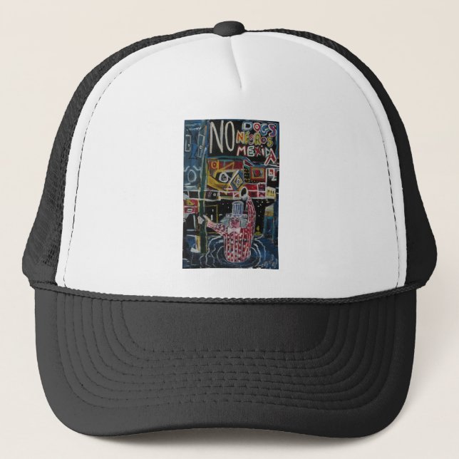 No Dogs Trucker Hat (Front)