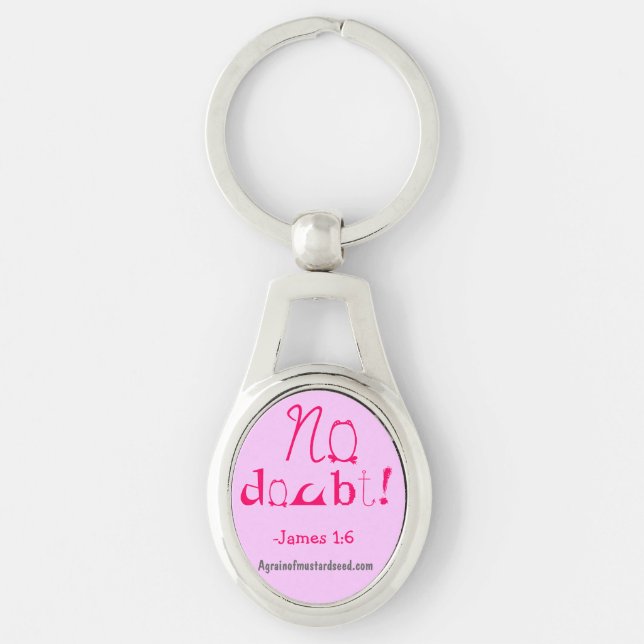 No doubt Bible Quotes Keychain (Front)