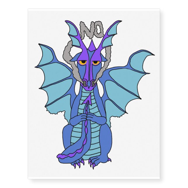 No dragon temporary tattoo (Front)