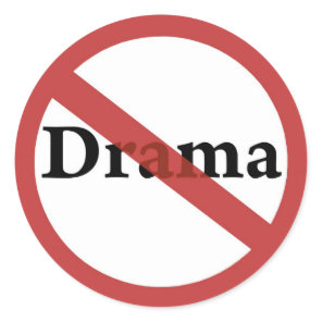 No Drama Allowed! Classic Round Sticker