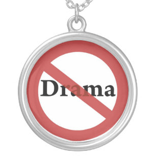 No Drama Allowed! Silver Plated Necklace