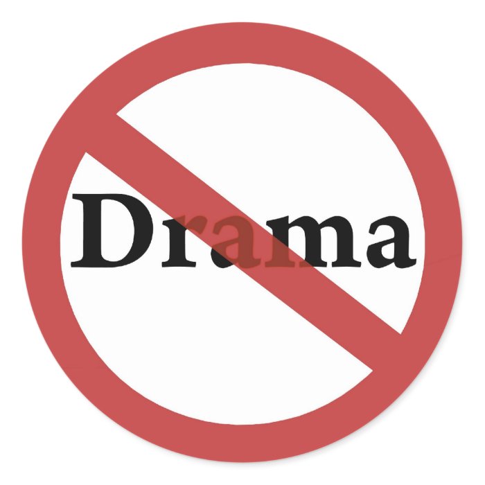 No Drama Allowed Stickers